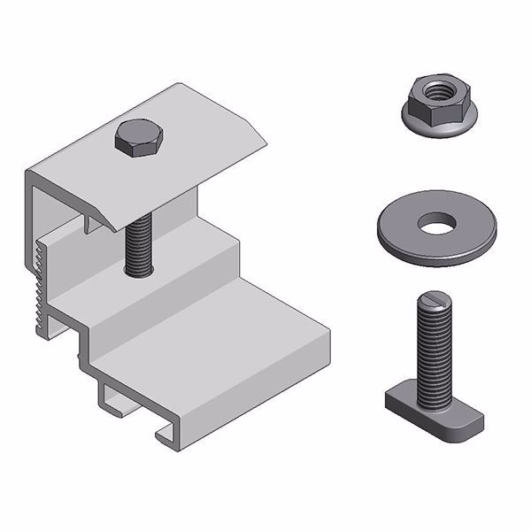Bild von Alu-Klemme für Optimiser/Micro-Wechselrichter - Klemme auf Platte