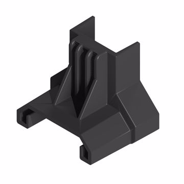 Picture of ClickFit EVO end clamp support black for trapezoidal metal roofs