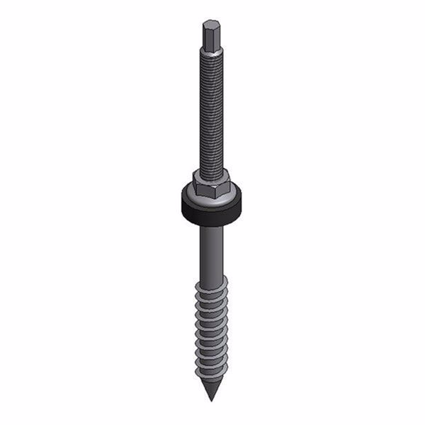 Picture of SS hanger bolt - M10x200mm wooden purlin