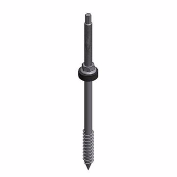 Picture of SS hanger bolt - M10x250mm wooden purlin